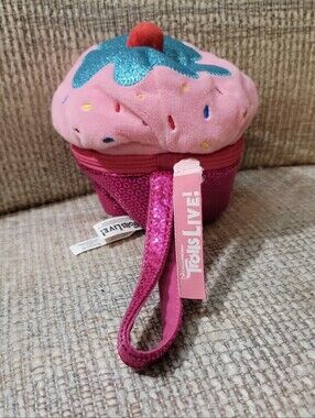 Trolls Pink & Blue Cupcake Wristlet Bag